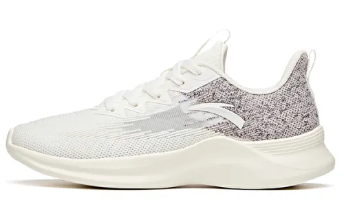 Anta Cushioning Slip Resistant Abrasion Resistant Breathable Low top Running Shoes Men's White Black