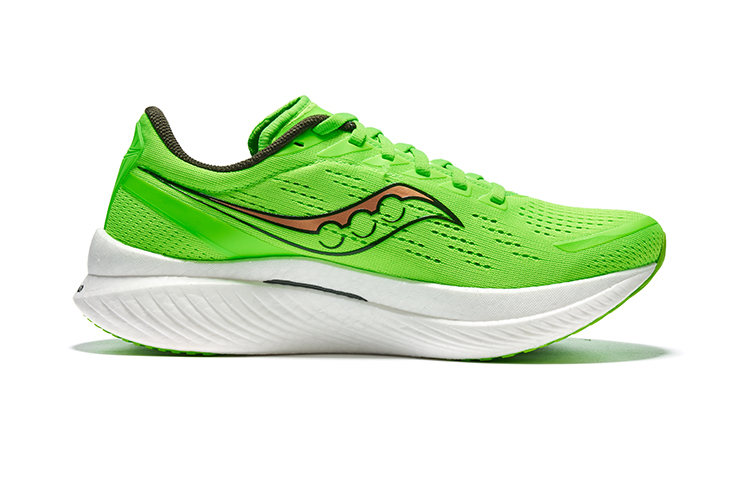 Saucony Cushioning Breathable Low top Carbon Plate Retro Running Shoes Men’s Green Gold