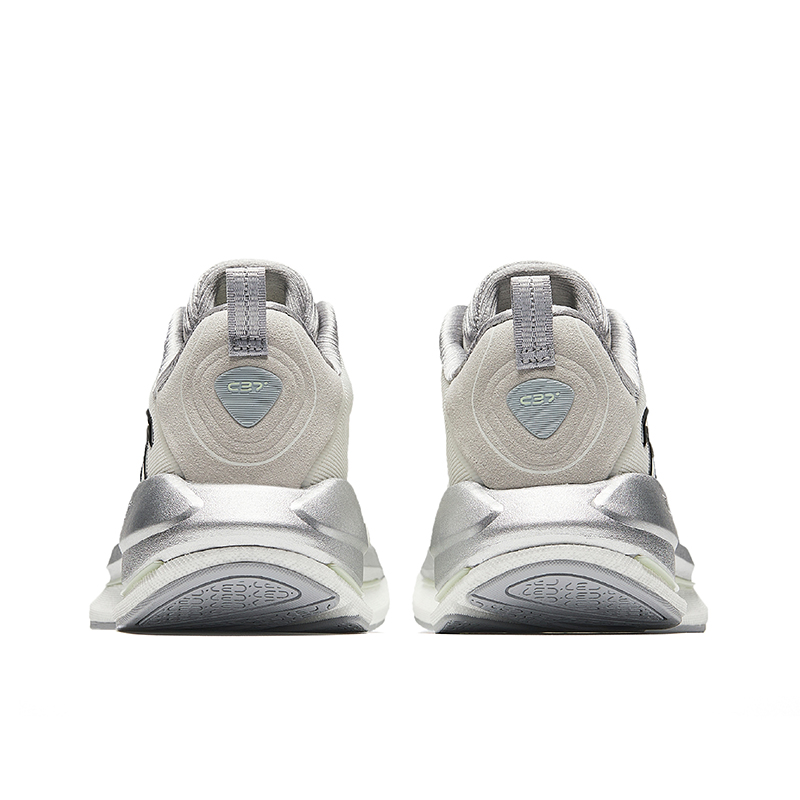 Anta Running Collection Slip Resistant Abrasion Resistant Low top Casual Running Shoes Women’s White Silver Gray
