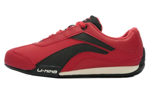 Li Ning Synthetic Leather Cushioning Slip Resistant Abrasion Resistant Rebound Low top Running Shoes Men's