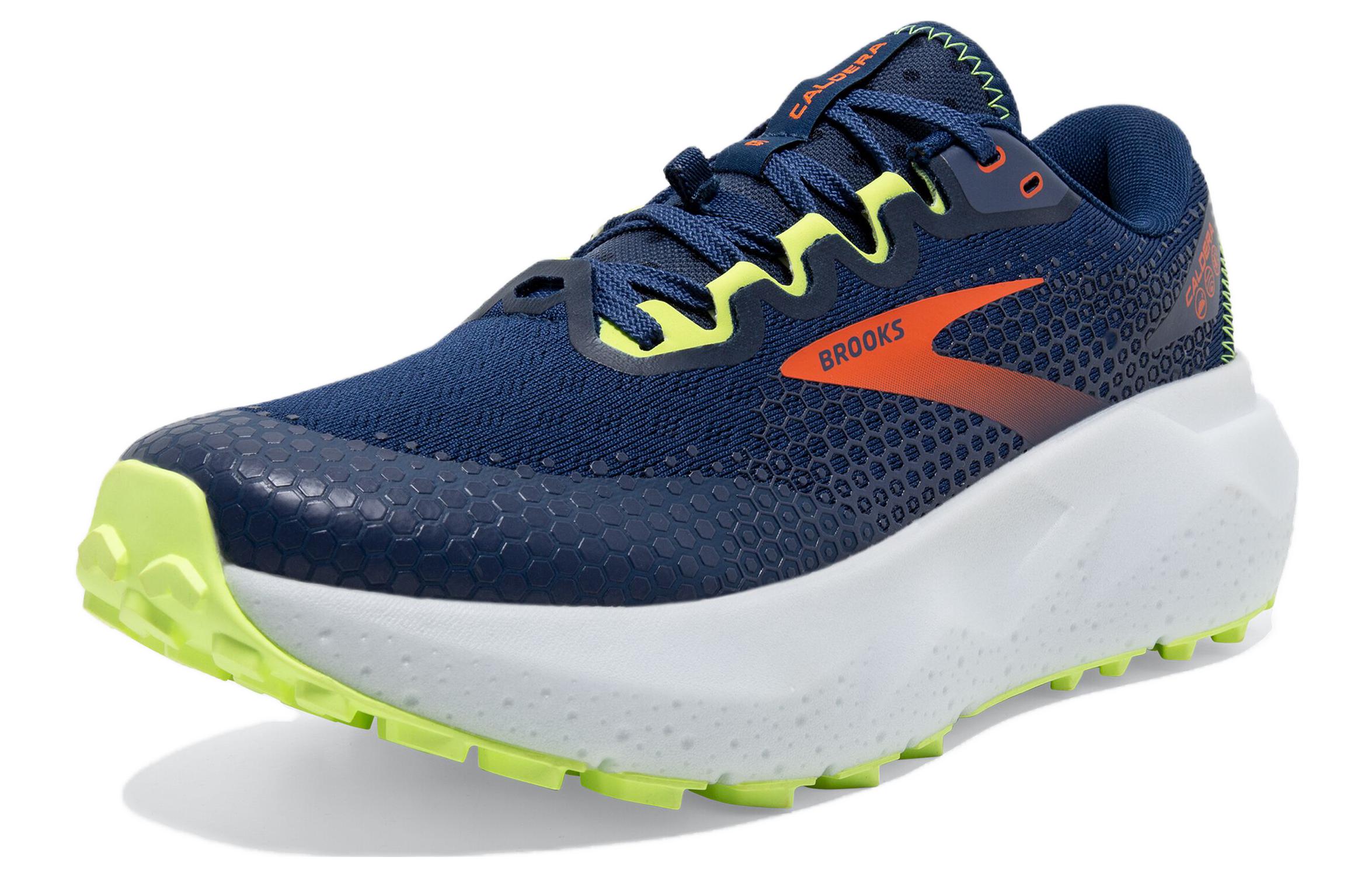 Brooks Caldera 6 Cushioning Lightweight Low top Running Shoes Men’s Blue White Orange