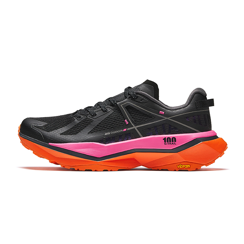 Anta Champion Series Slip Resistant Abrasion Resistant Low top Outdoor Shoes Men's Black Pink