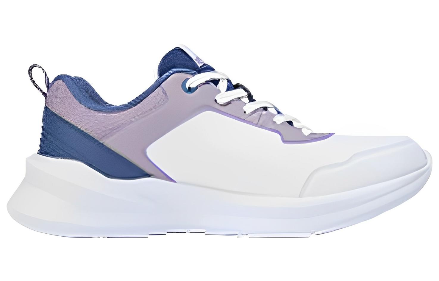 XTEP Comfortable Fabric Cushioning Slip Resistant Abrasion Resistant Low top Running Shoes Women’s White Purple Blue