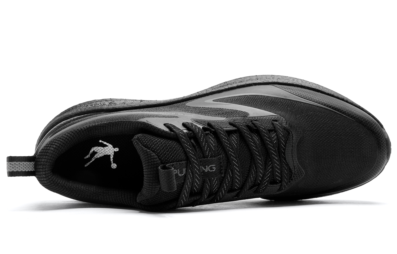 QIAODAN Swift Lite Running Shoes Men’s Low Top Black/Lightning Gray