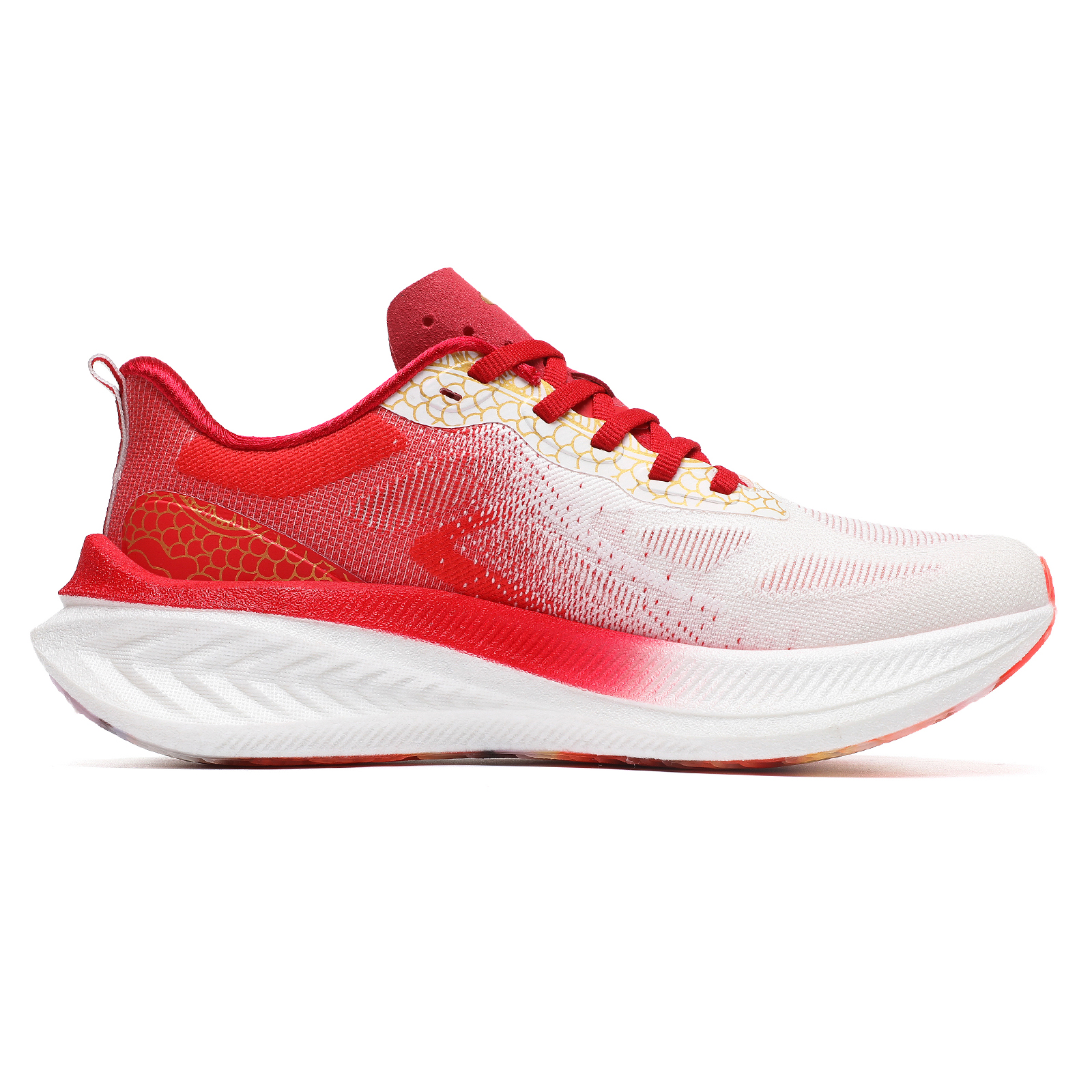 TREEPERI Running Shoes Unisex Low Top Champion Red