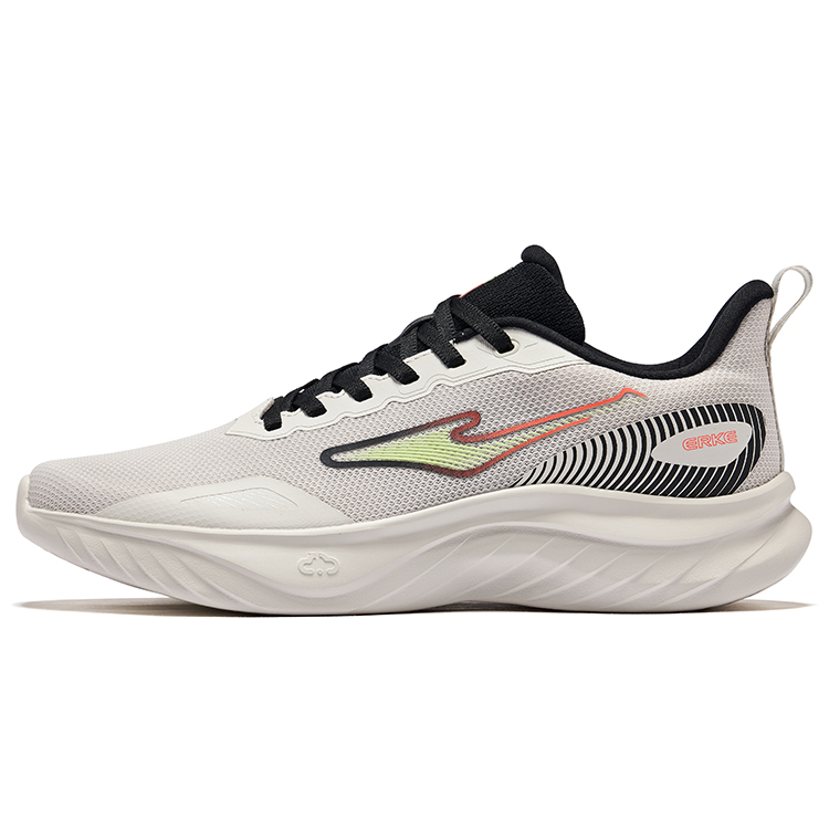 Erke Cushioning Rebound Slip Resistant Low top Casual Running Shoes Men’s Wild Gray Jet Black