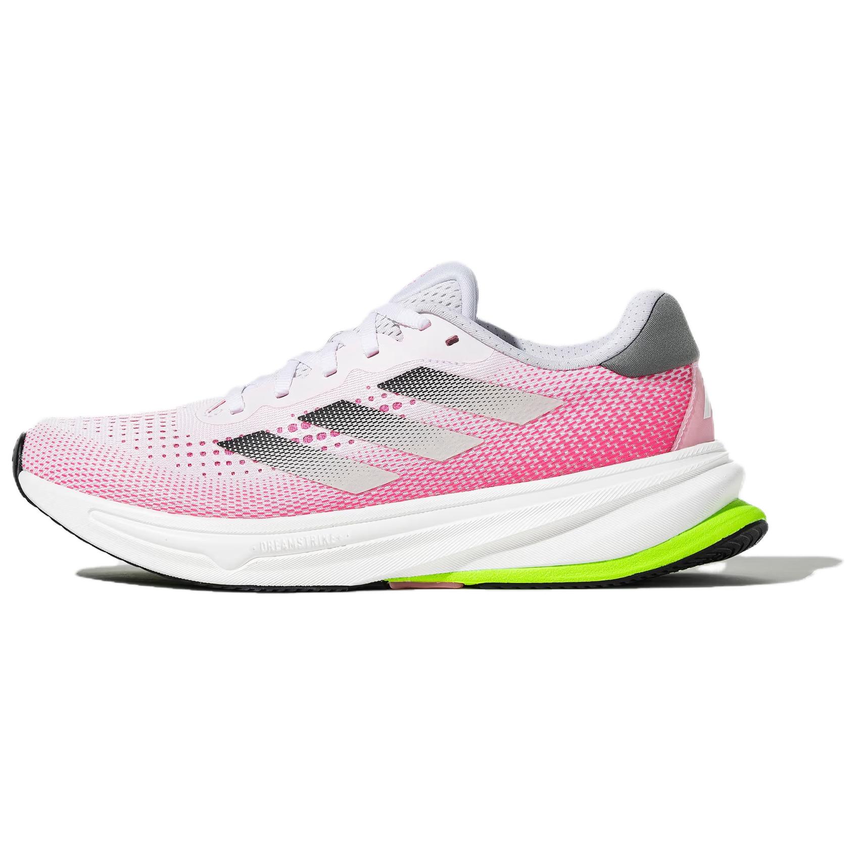 Adidas SUPERNOVA RISE Slip Resistant Abrasion Resistant Low top Casual Running Shoes Women's White Red