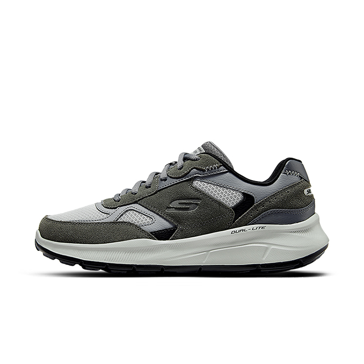 Skechers Cushioning Slip Resistant Abrasion Resistant Mid top Casual City Commuting Running Shoes Men’s Charcoal