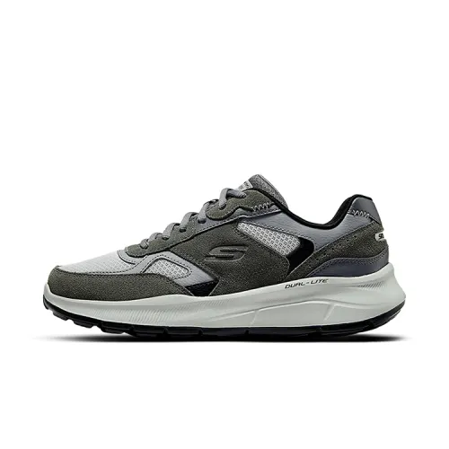 Skechers Cushioning Slip Resistant Abrasion Resistant Mid top Casual City Commuting Running Shoes Men's Charcoal