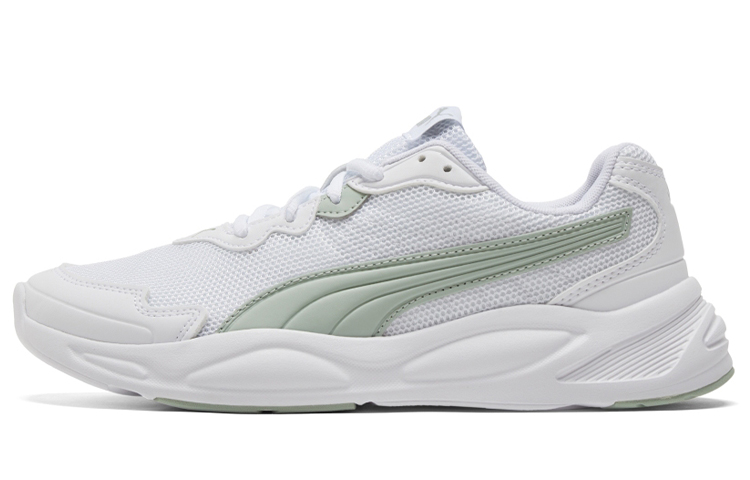 Кроссовки PUMA 90s Runner (бело-серо-зеленые)
