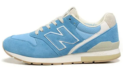 New Balance NB 996 Textile, Artificial Leather, Pigskin Low top Running Shoes Unisex Light Blue