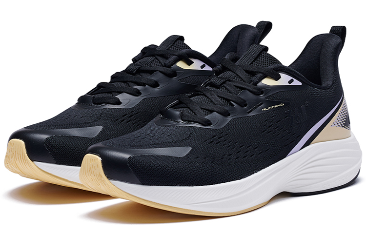 361° Slip Resistant Cushioning Breathable Low top Running Shoes Women’s Black Purple