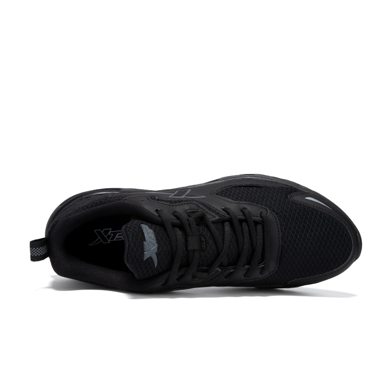 XTEP Breathable Lightweight Low top Casual Running Shoes Men’s Black Gray
