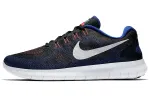 Nike Sports Fabric Cushioning Breathable Abrasion Resistant Slip Resistant Low top Running Shoes Men's Black Blue