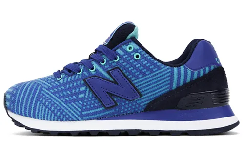 New Balance 574 Series Comfortable and Breathable Low-top Casual Running Shoes Women's Mosaic Blue