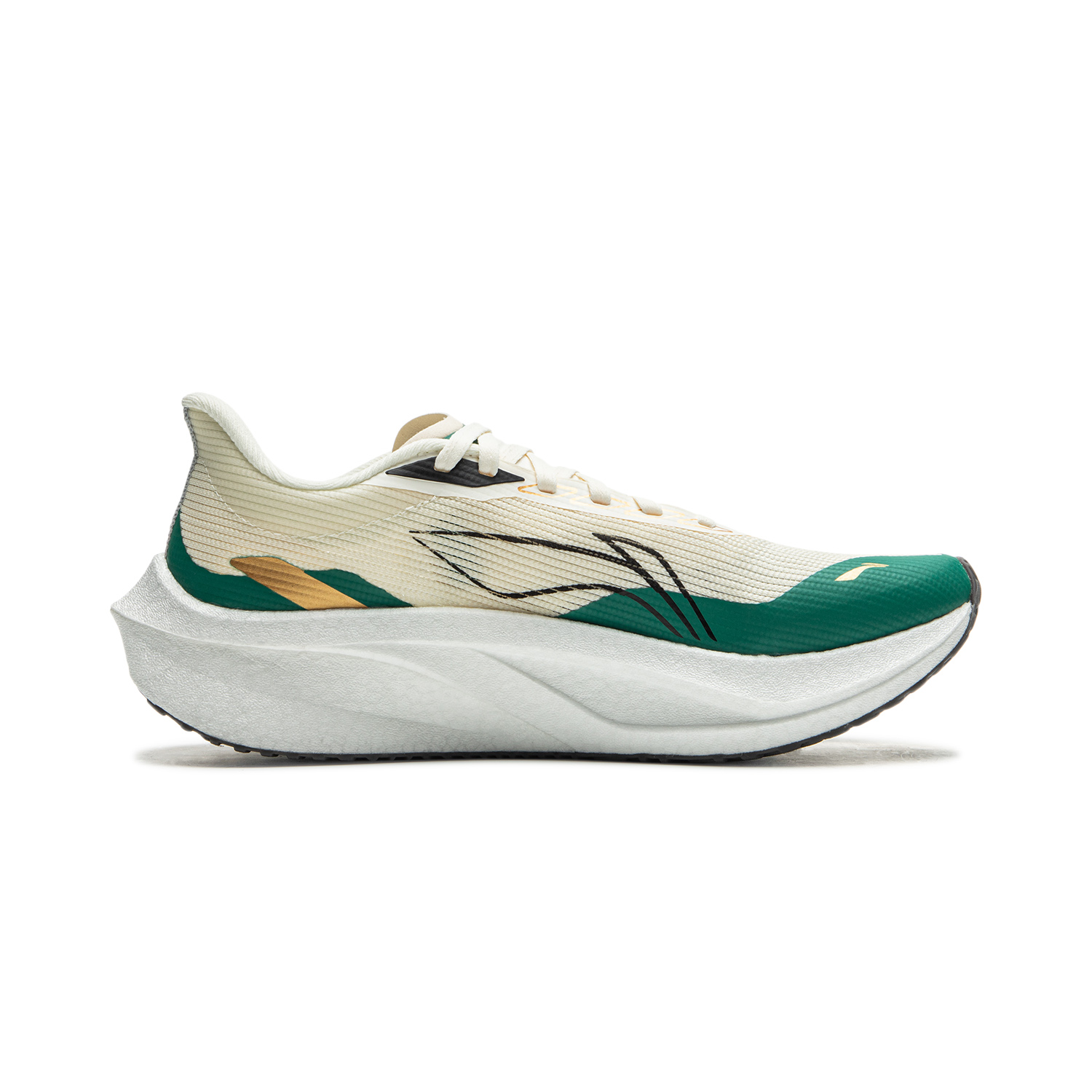 Li Ning Feidian 4 Challenger Running Shoes Women’s Low Top Beige Green