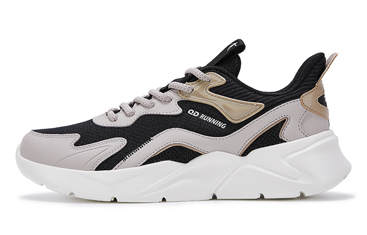 QIAODAN Slip Resistant Abrasion Resistant Slip Resistant Abrasion Resistant Low top Running Shoes Men’s Black
