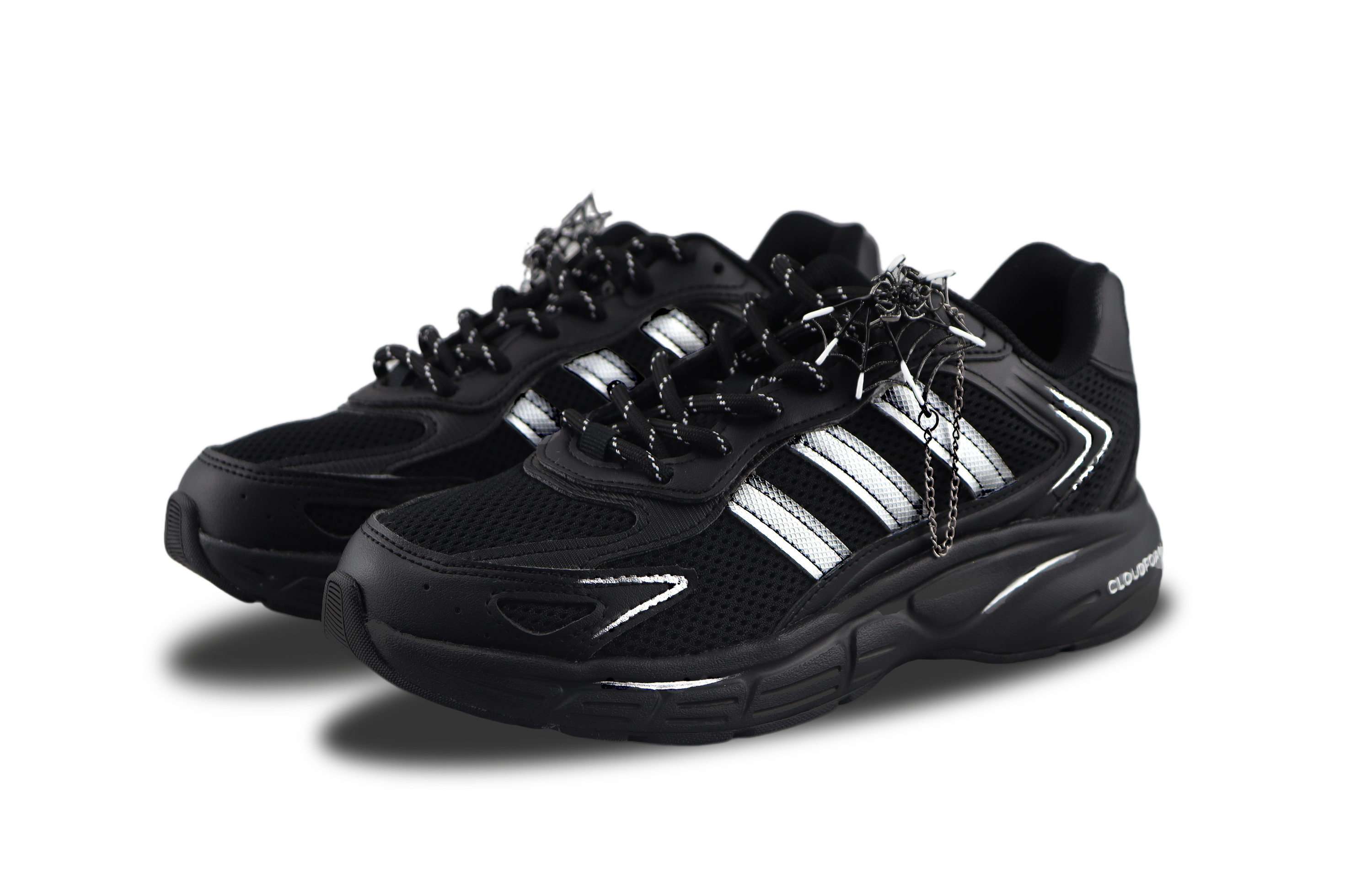 Adidas ECLYPTIX 2000 Slip Resistant Abrasion Resistant Low top Running Shoes Unisex Black Silver