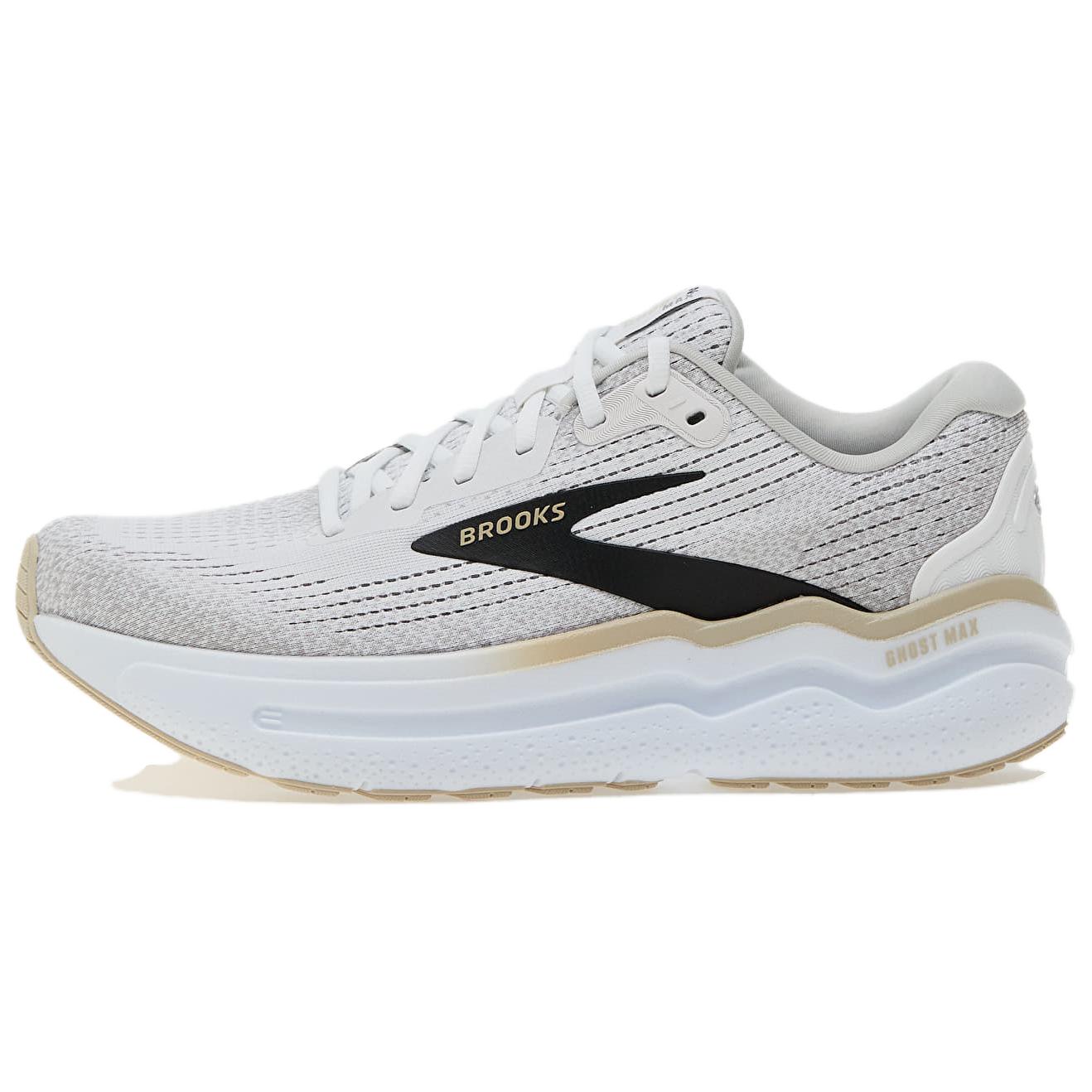 Brooks Brooks Ghost Max 2 Ghost Max2 soft and comfortable professional nitrogen-injected running shoe cushioning mesh fabric synthetic leather low-top marathon long-distance running shoes men's white