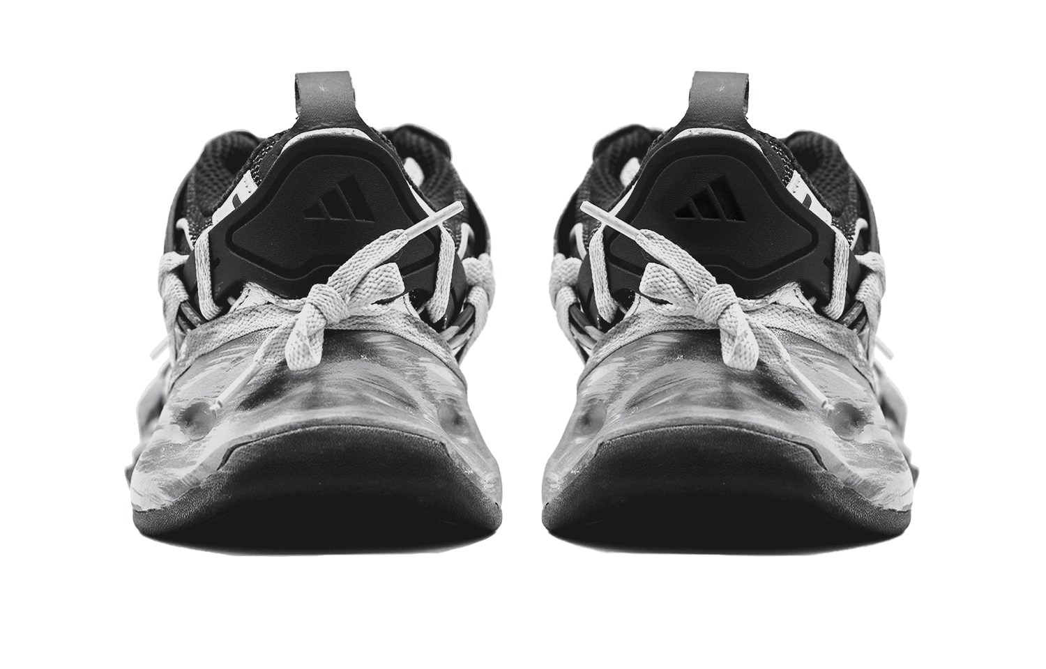 Adidas XLG RUNNER DELUXE Abrasion Resistant Breathable Low top Running Shoes Unisex Black Gray