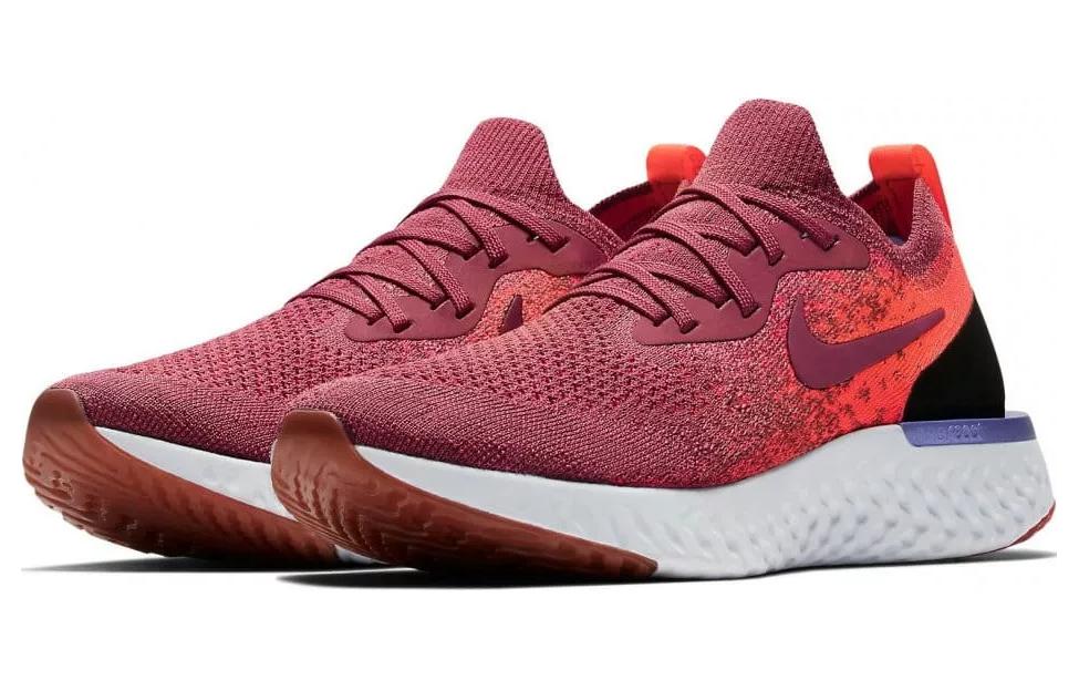 Женские кроссовки Nike Epic React Flyknit 2 (красный / белый) — фото 3