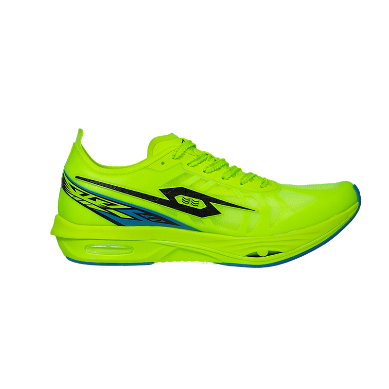 TANSHEZHE Black Horse 4.0 Low top Full Length Carbon Plate Training Sprint Running Shoes Unisex Neon Green