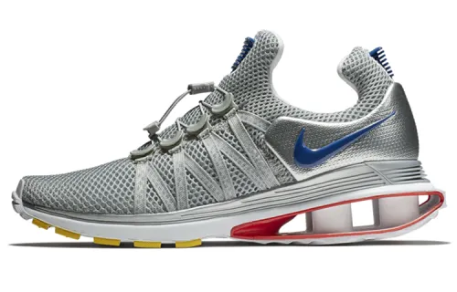 Nike Shox Gravity Metallic Silver Siren Red Gym Blue