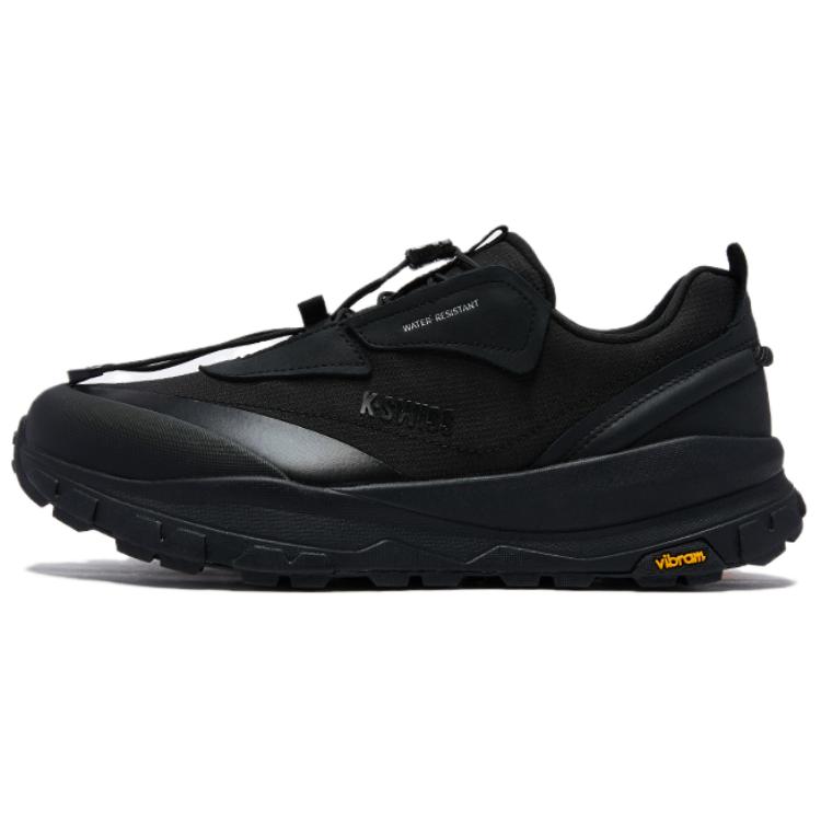 K·SWISS Textile, Synthetic Leather Low top Running Shoes Unisex Pure Black Dreamy Silver