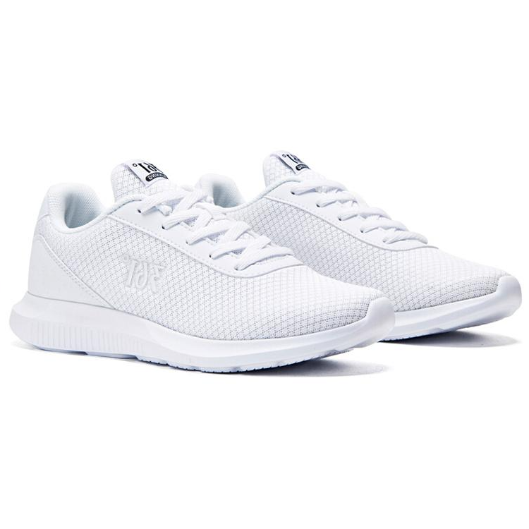 361° Woven Mesh, Synthetic Leather Breathable Cushioning Lightweight Low top Running Shoes Women’s White