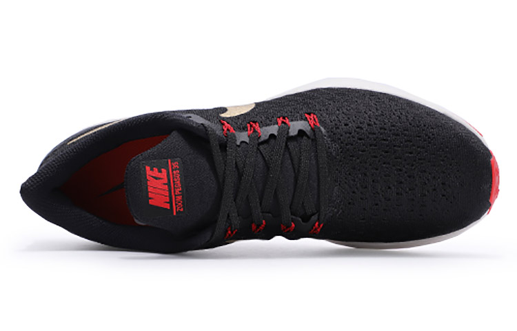 Мужские кроссовки Nike Pegasus 35 OG (черно-золото-красные) — фото 4