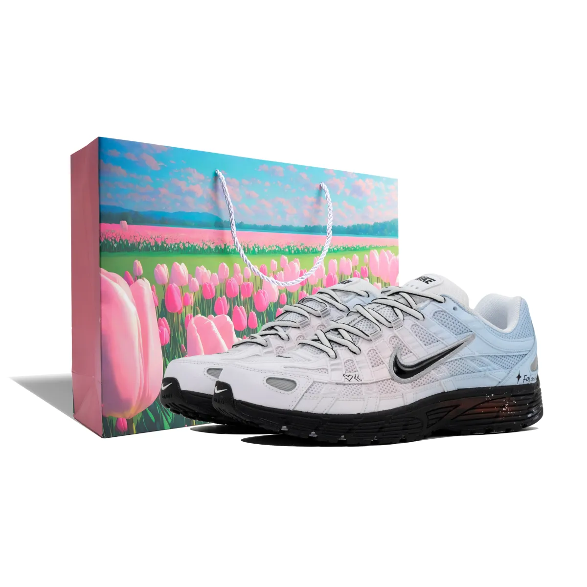 Nike P 6000 Mesh Cushioning Low top Running Shoes Men's Blue Pink