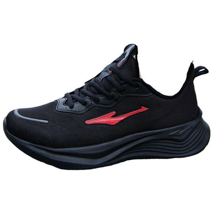 Erke Cushioning Abrasion Resistant Breathable Low top Running Shoes Men’s Black Red