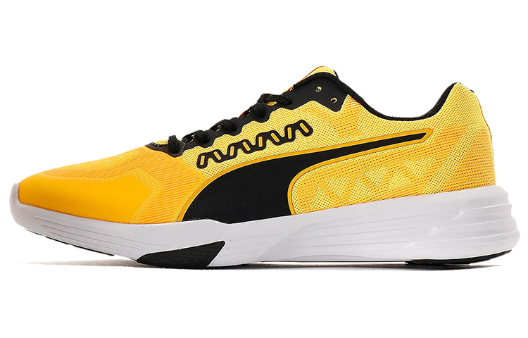 PUMA Speed Ride 2 Cushioning Abrasion Resistant Breathable Low top Running Shoes Men's Yellow Black White