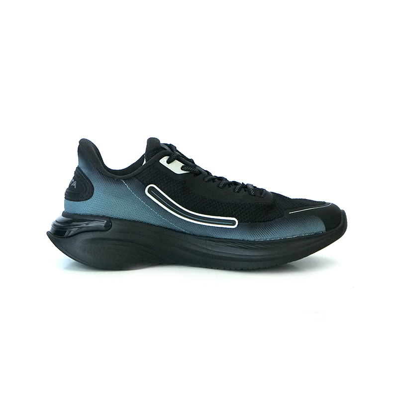 Anta Cushioning Slip Resistant Abrasion Resistant Low top Running Shoes Men’s Black Blue Silver