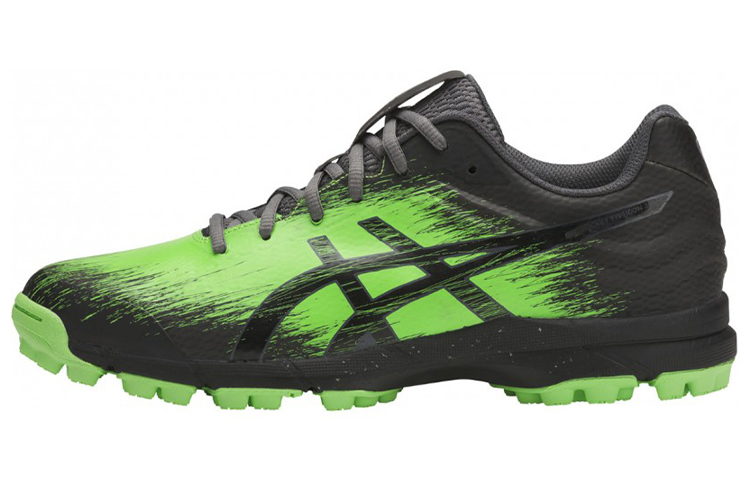 ASICS Gel Hockey Running Shoes Men's Low Top Green/Black