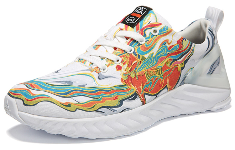 PEAK Cushioning Rebound Low top Running Shoes Women’s White Orange