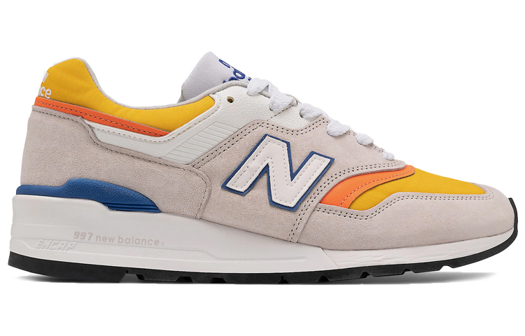 Кроссовки New Balance New Balance NB 997 (серые с желтым) — Серый / жёлтый — фото 2