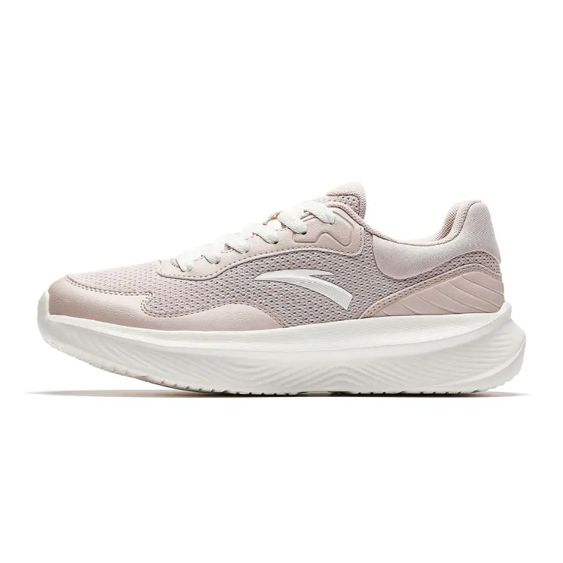 Anta Fabric Low top Running Shoes Women's Lotus Gray/Ivory White