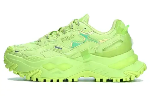 FILA FUSION Bianco Abrasion Resistant Height Increasing Low top Casual Shoes Women's Green