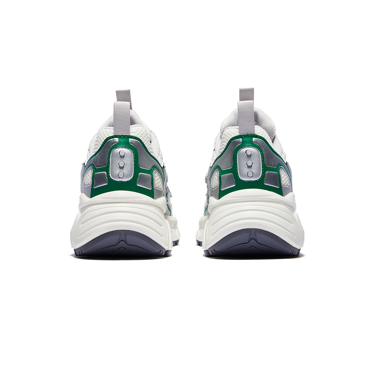 Saucony 2K CAVALRY Synthetic Leather Slip Resistant And Breathable Support Low top Casual Shoes Unisex Silver Green