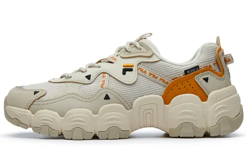 FILA Fila Cat Claw 3.0 Comfortable Outdoor Trend Fabric Synthetic Leather TPU Low-top Casual Running Shoes Women's Oatmeal Color