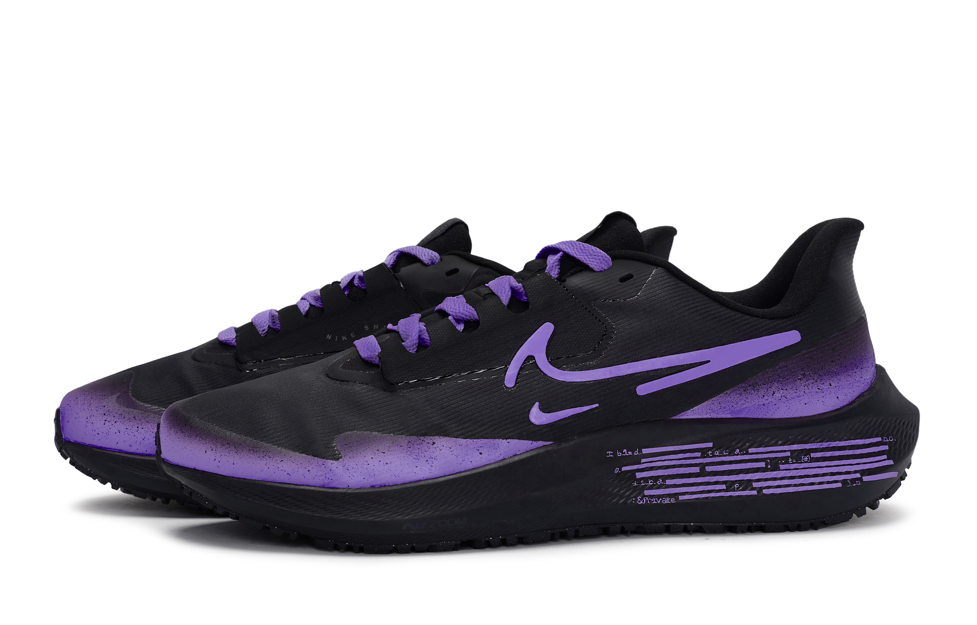 Nike Air Zoom Pegasus 39 Slip Resistant Abrasion Resistant Low top Running Shoes Men’s Black Purple