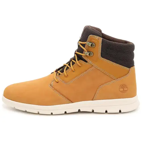 Timberland Graydon Top Grain Cow Leather Waterproof And Wear resistant Ankle Length Outdoor Boots Men's Yellow