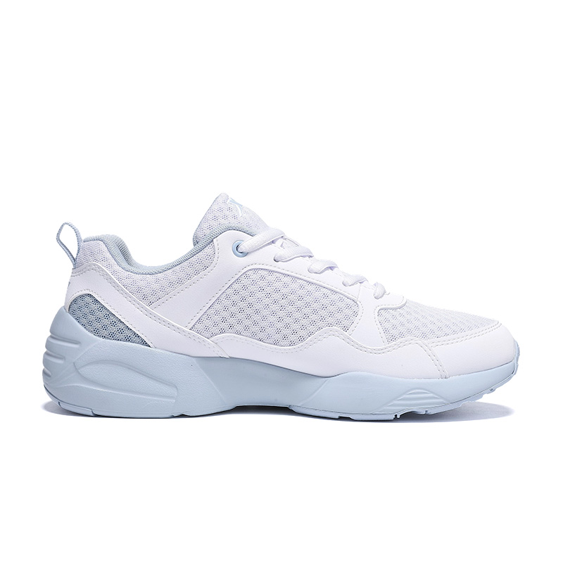 XTEP Cushioning, Wear Resistant Low top Casual Running Shoes Women’s New White Dusk Dusty Blue