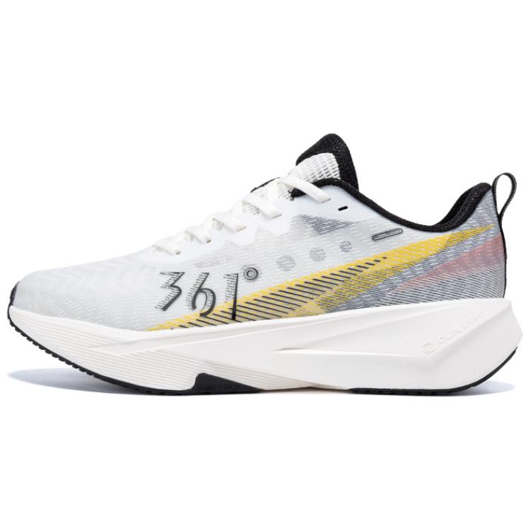 361° Abrasion Resistant Rebound Breathable Low top Sprint Running Shoes Men’s White Black Yellow