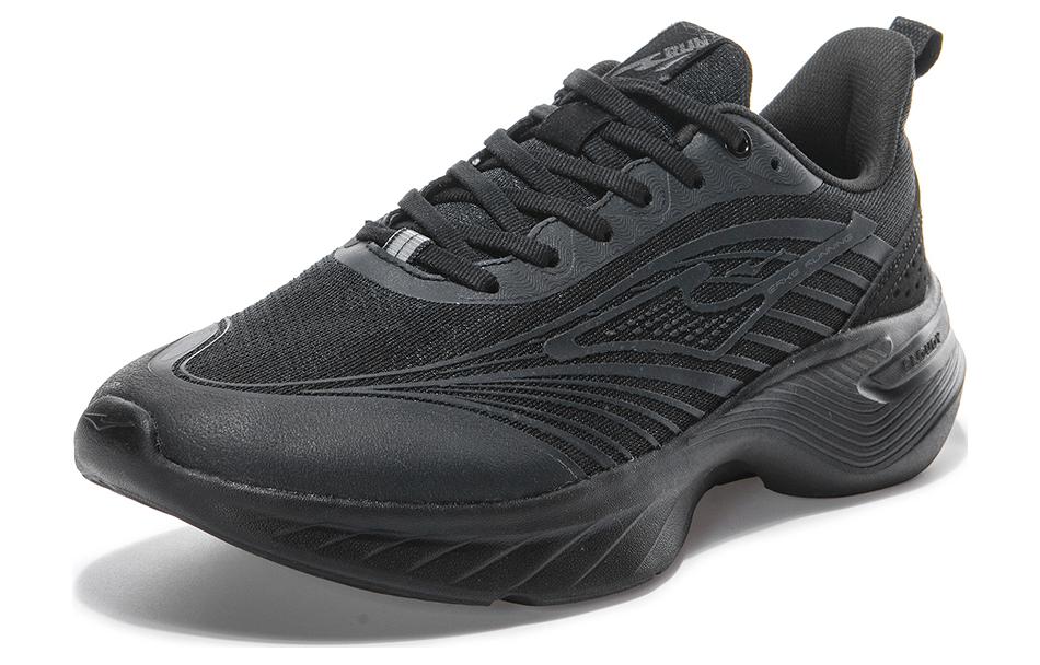 Erke Comfortable Cushioning Abrasion Resistant Cushioning, Wear Resistant Casual Running Shoes Men’s Jet Black