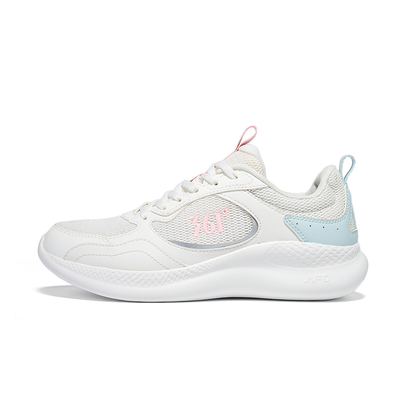 361° Cushioning Breathable Lightweight Low top Casual Running Shoes Women’s Feather White Sheer Blue