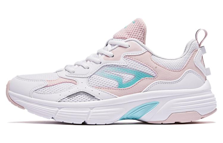 QIAODAN Comfortable Abrasion Resistant Breathable Low top Running Shoes Women’s White Pink Blue