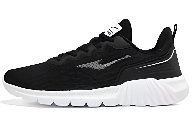 Erke Casual Cushioning Abrasion Resistant Breathable Low top Running Shoes Men’s Black White