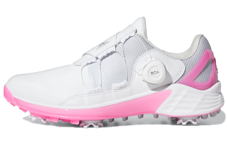 Adidas ZG21 Boa comfortable, shock-absorbing, non-slip, wear-resistant, breathable and lightweight low-top marathon running shoes for women, pink and white